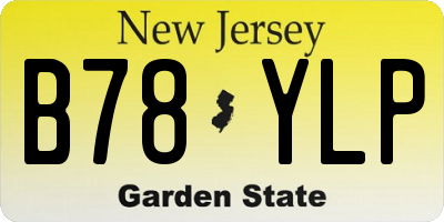 NJ license plate B78YLP