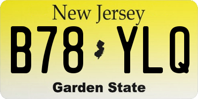 NJ license plate B78YLQ
