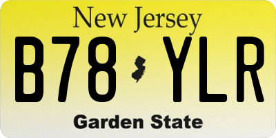 NJ license plate B78YLR