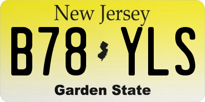 NJ license plate B78YLS