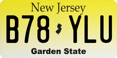 NJ license plate B78YLU