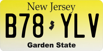 NJ license plate B78YLV