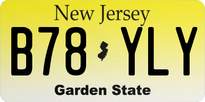 NJ license plate B78YLY