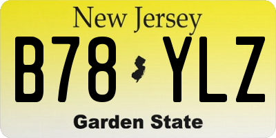 NJ license plate B78YLZ