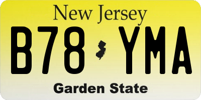 NJ license plate B78YMA