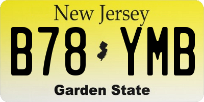 NJ license plate B78YMB