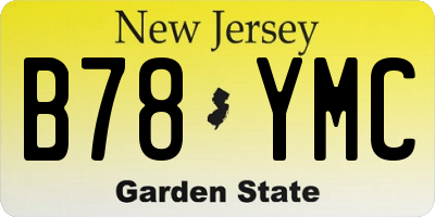 NJ license plate B78YMC