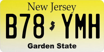 NJ license plate B78YMH