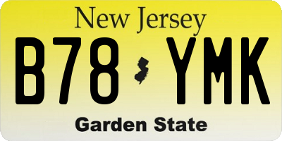 NJ license plate B78YMK