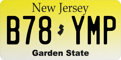 NJ license plate B78YMP