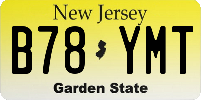 NJ license plate B78YMT