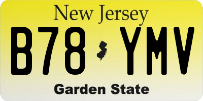 NJ license plate B78YMV