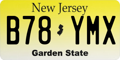 NJ license plate B78YMX