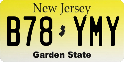 NJ license plate B78YMY