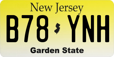 NJ license plate B78YNH
