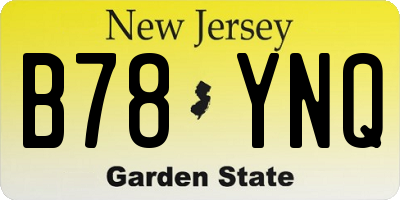 NJ license plate B78YNQ