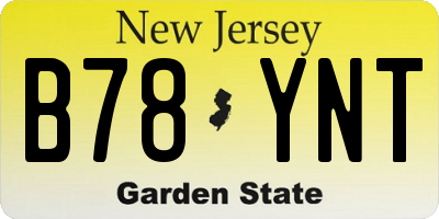 NJ license plate B78YNT