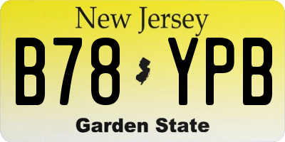 NJ license plate B78YPB