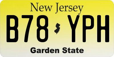 NJ license plate B78YPH