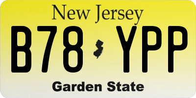 NJ license plate B78YPP
