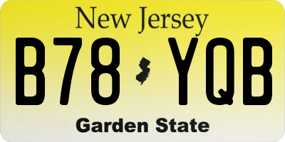 NJ license plate B78YQB