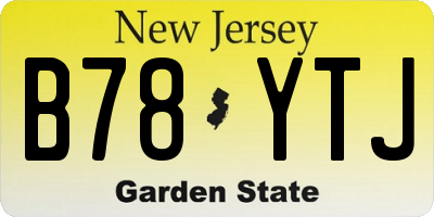 NJ license plate B78YTJ