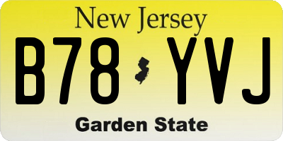 NJ license plate B78YVJ