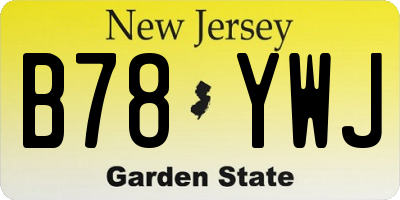 NJ license plate B78YWJ