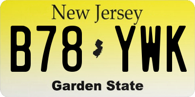 NJ license plate B78YWK