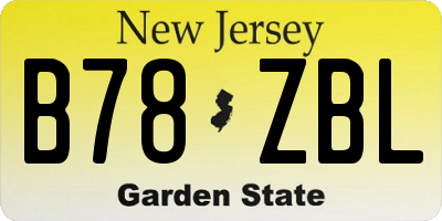 NJ license plate B78ZBL