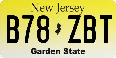 NJ license plate B78ZBT