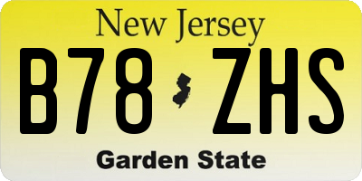 NJ license plate B78ZHS