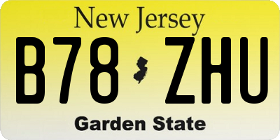 NJ license plate B78ZHU