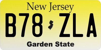 NJ license plate B78ZLA