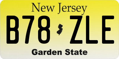 NJ license plate B78ZLE