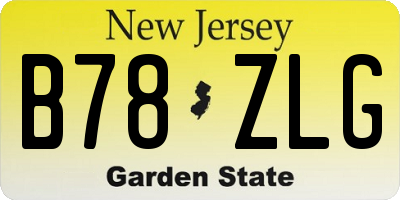 NJ license plate B78ZLG