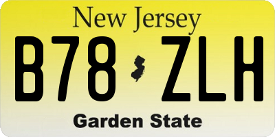 NJ license plate B78ZLH