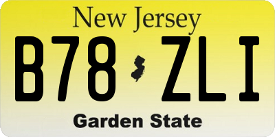 NJ license plate B78ZLI
