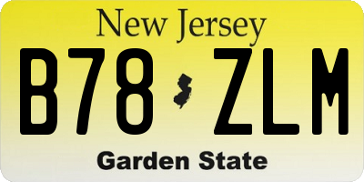 NJ license plate B78ZLM