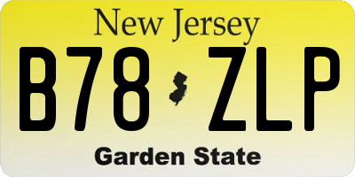 NJ license plate B78ZLP