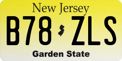NJ license plate B78ZLS