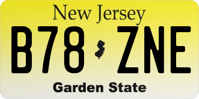 NJ license plate B78ZNE