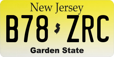 NJ license plate B78ZRC