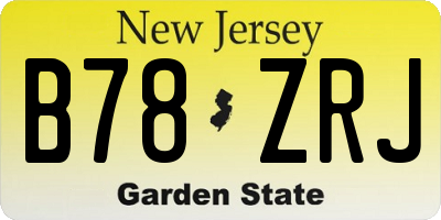 NJ license plate B78ZRJ