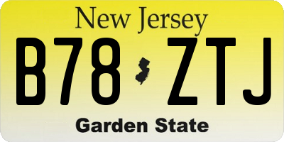 NJ license plate B78ZTJ