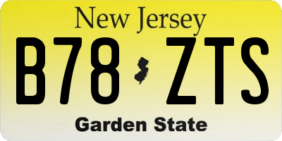 NJ license plate B78ZTS