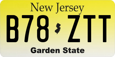 NJ license plate B78ZTT