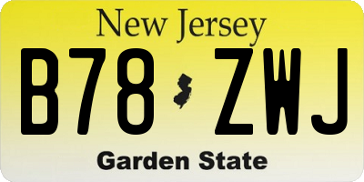 NJ license plate B78ZWJ
