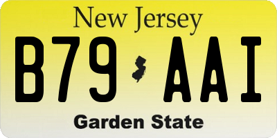 NJ license plate B79AAI