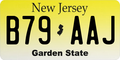 NJ license plate B79AAJ